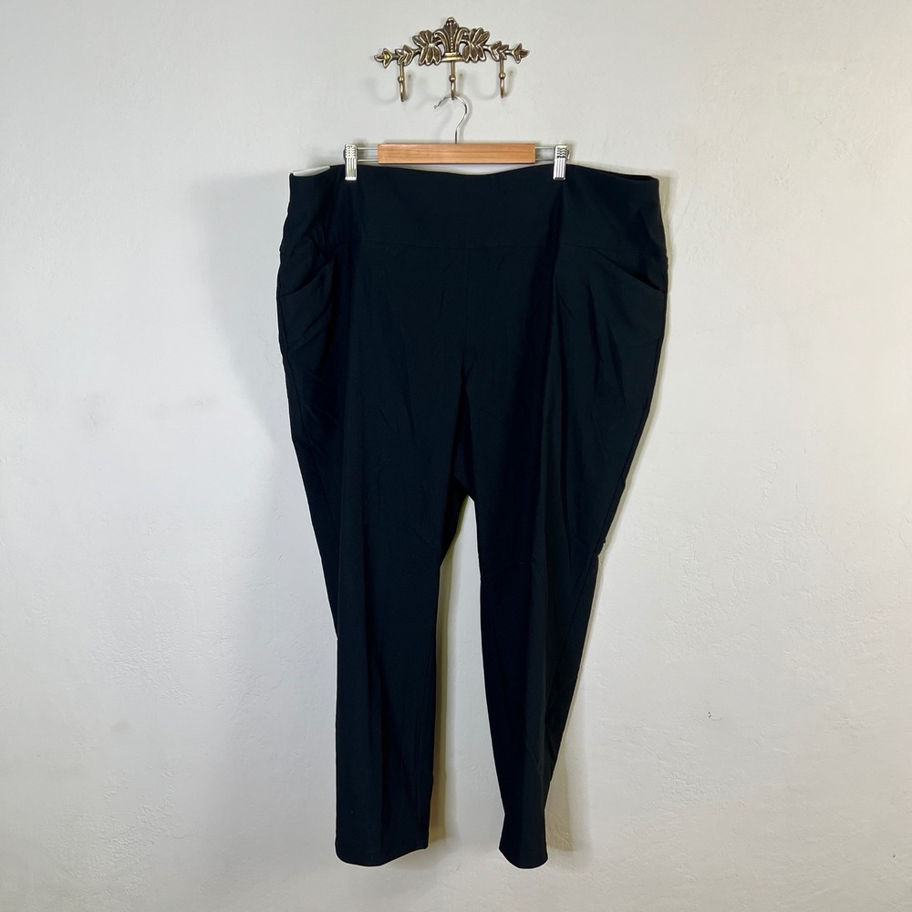 Lady Hagen Pant Tummy Control Ankle Women Size 3X Black Pull-On Stretch Golf NEW